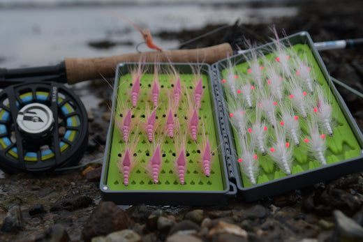 pattegris kystfluer til havørred i flueboks bundet af Jesper Lindquist