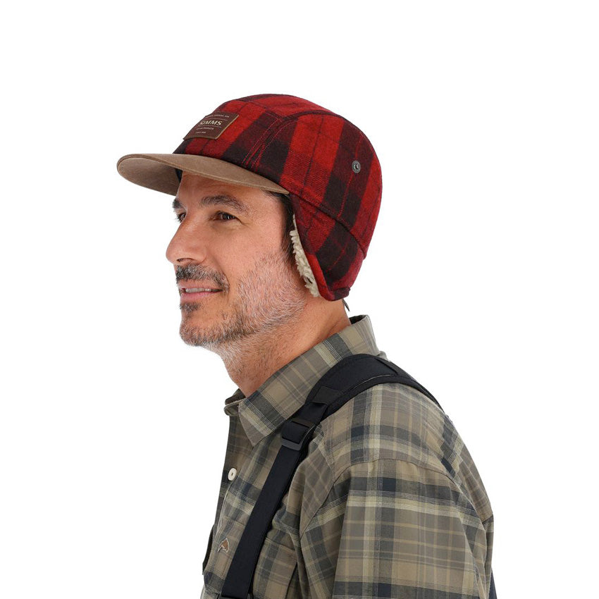 Coldweather Cap Red Buffalo Plaid