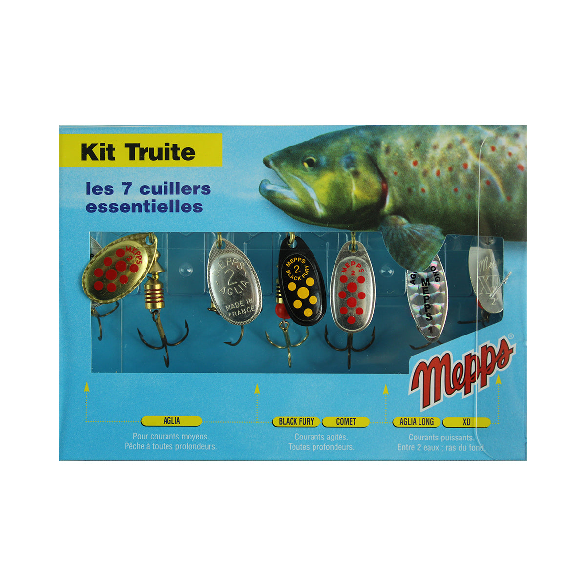 Mepps 7 stk Ørred Kit