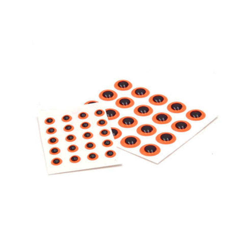 Fluorescent 3 D Eyes - Fl. Orange