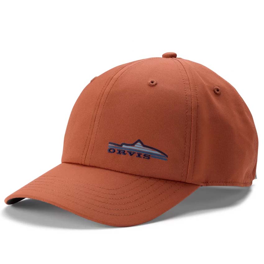 Trout Rising Tech Ball Cap Orange