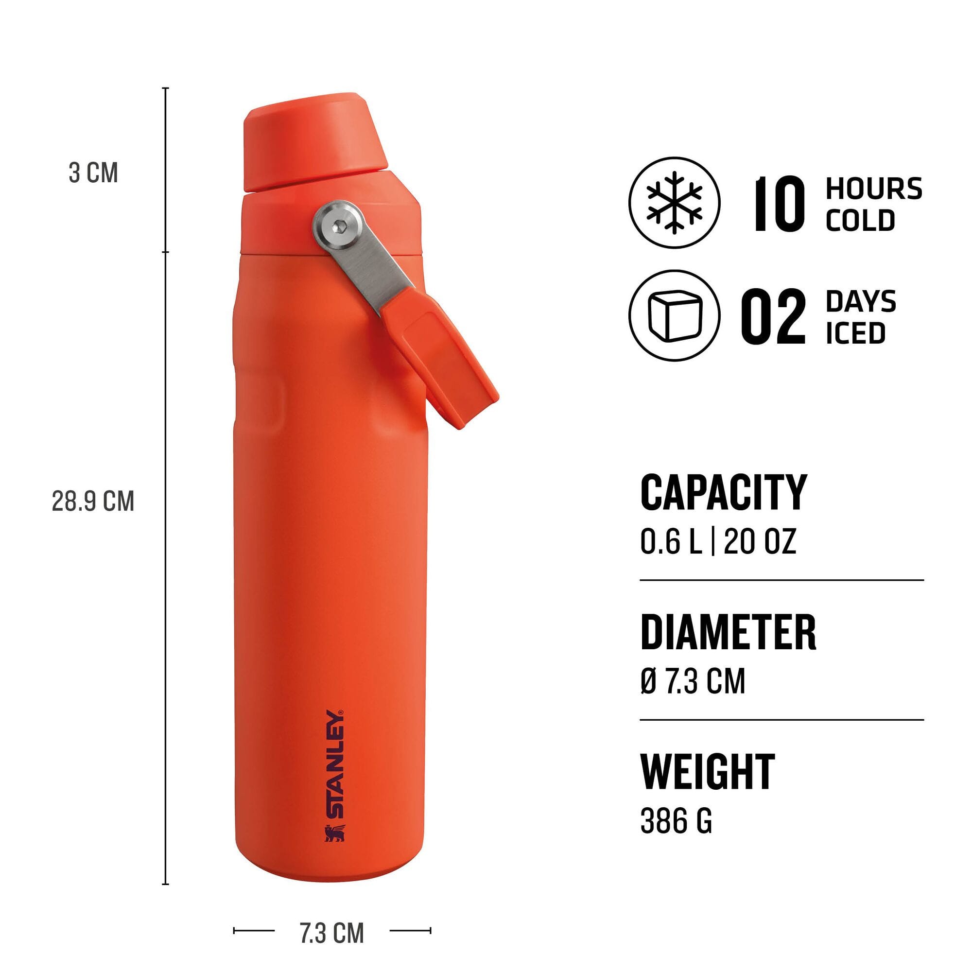 AeroLight IceFlow Flaske - Orange