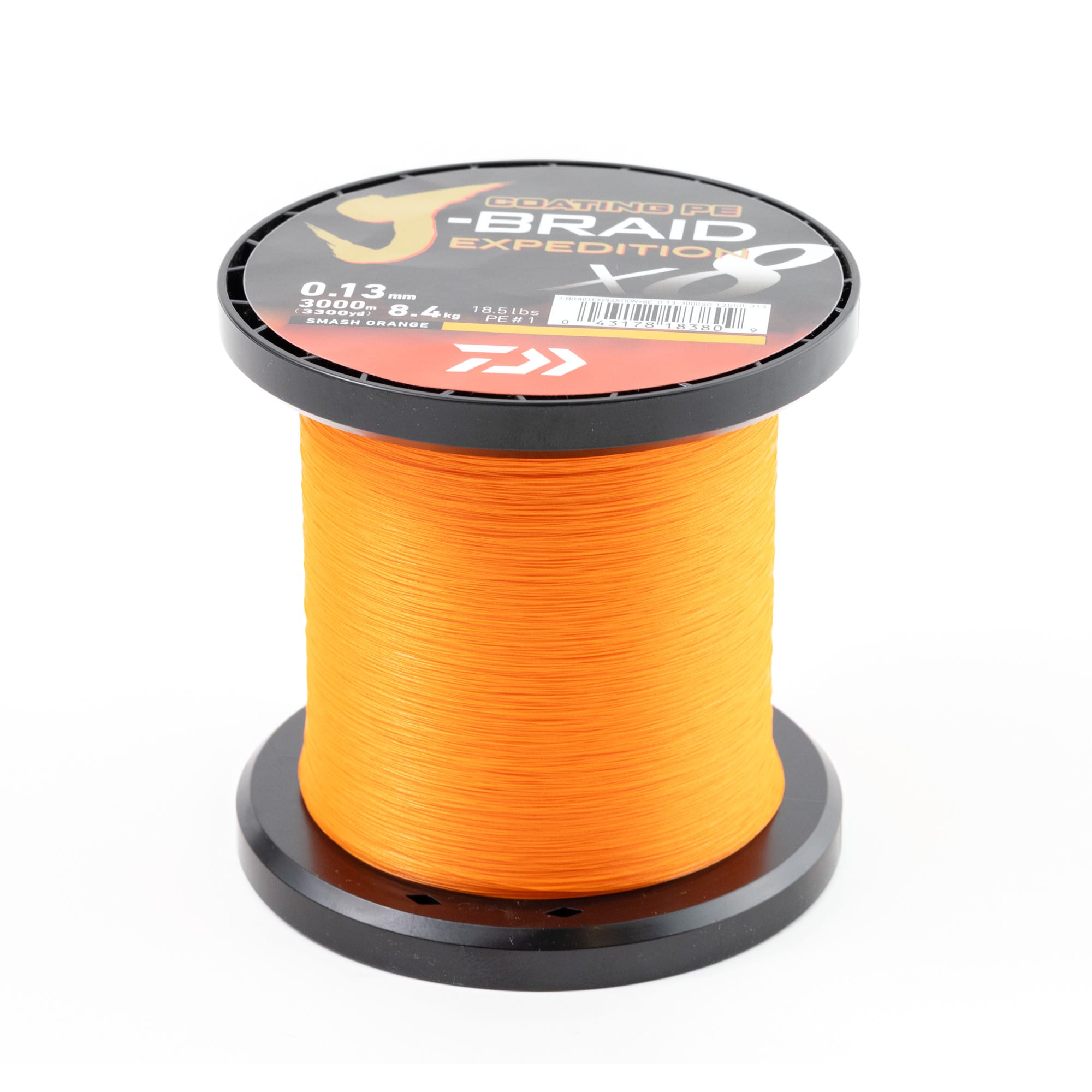 Påspolet - J-braid Expedition X8 Orange