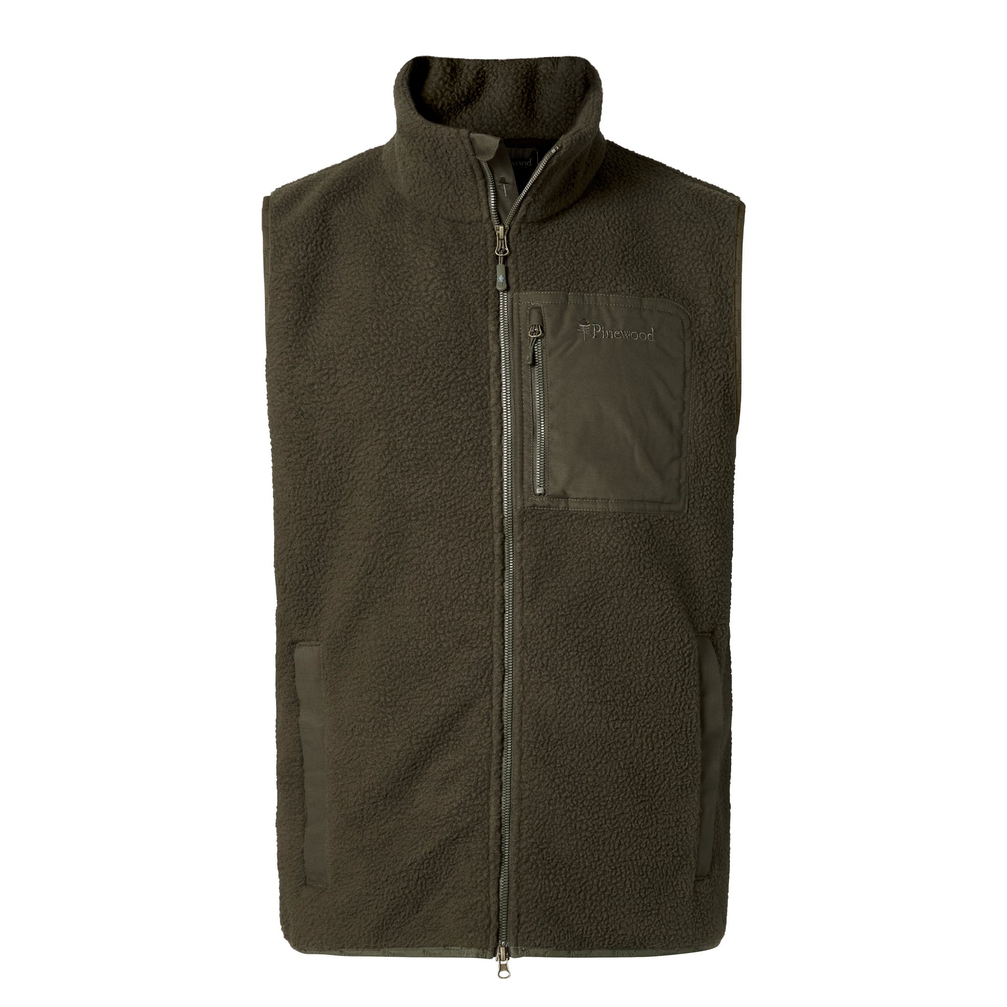 Pile Fleece Vest - Moss Green