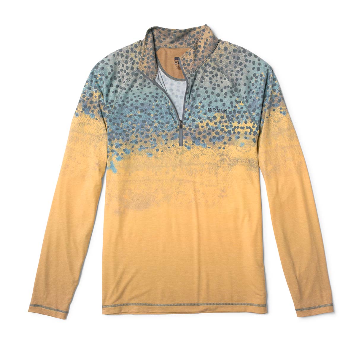 Printed Quarter-zip – Brown Trout