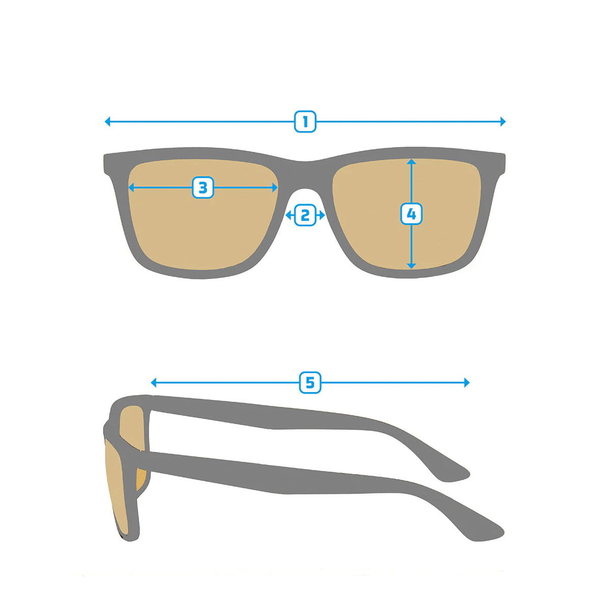 4 X 4 Fit-over Fiskebrille / Solbriller Brown Filter